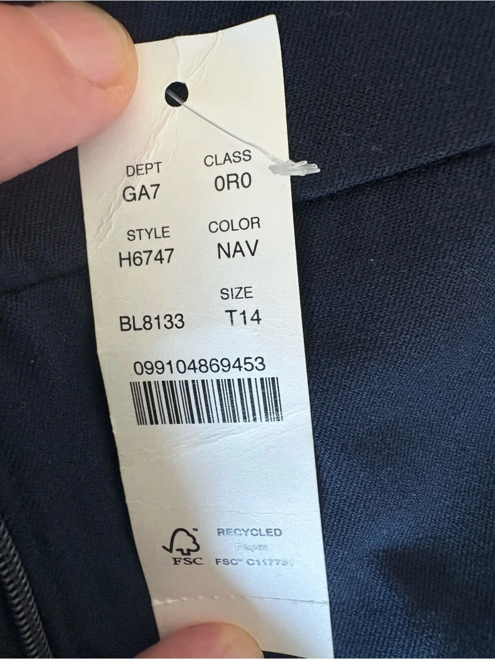 J. Crew Navy Cameron Straight-Leg Tailored Pants